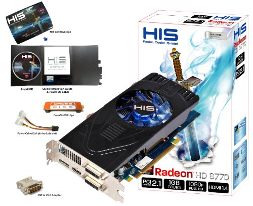 HIS H677F1GD Radeon HD 6770 1 GB Graphics Card