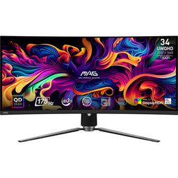 MSI MAG 341CQP QD-OLED 34.0&quot; 3440 x 1440 175 Hz Curved Monitor