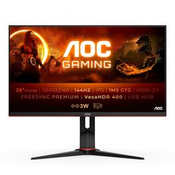 AOC U28G2XU2/BK 28.0&quot; 3840 x 2160 144 Hz Monitor