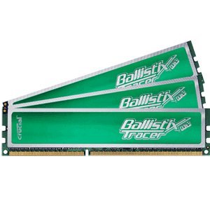 Crucial Ballistix Tracer 6 GB (3 x 2 GB) DDR3-1600 CL8 Memory