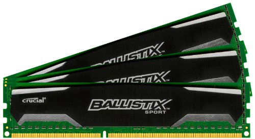 Crucial Ballistix Sport 12 GB (3 x 4 GB) DDR3-1600 CL9 Memory