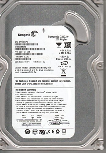 Seagate BarraCuda 250 GB 3.5" 7200 RPM Internal Hard Drive