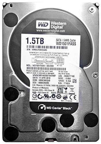 Western Digital Caviar Black 1.5 TB 3.5" 7200 RPM Internal Hard Drive